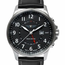 Iron Annie Herren Analoguhr mit schwarzem Lederarmband Silber 58402 Iron Annie Herren Analoguhr mit schwarzem Lederarmband Silber 58402