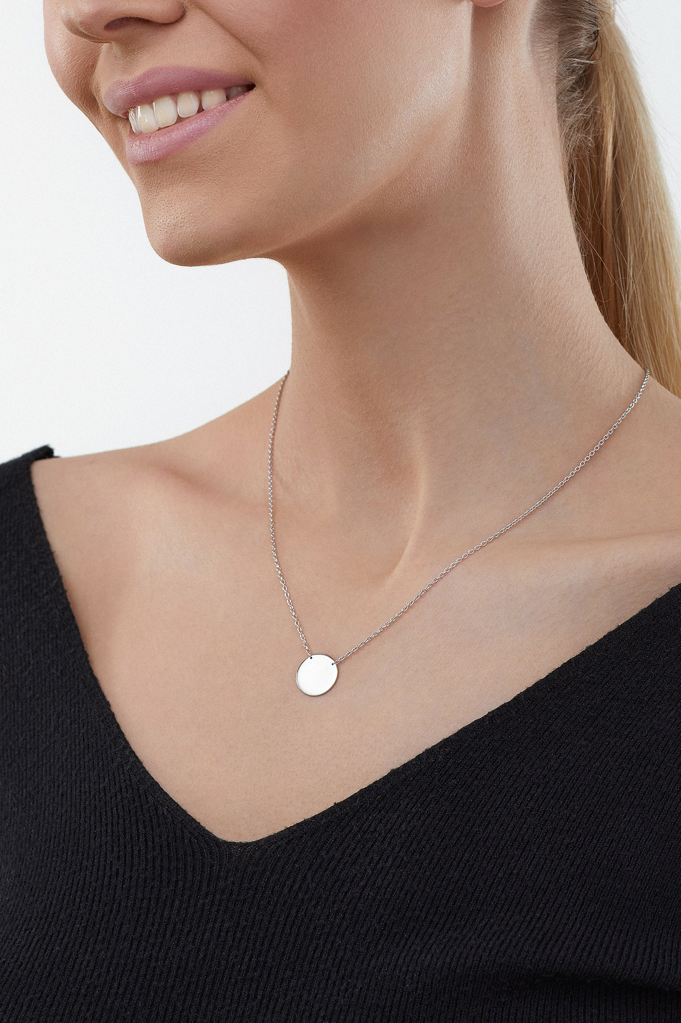 Halskette 925 Sterling Silber rhodiniert Plättchen Boho 41184555630686 – Bild 2