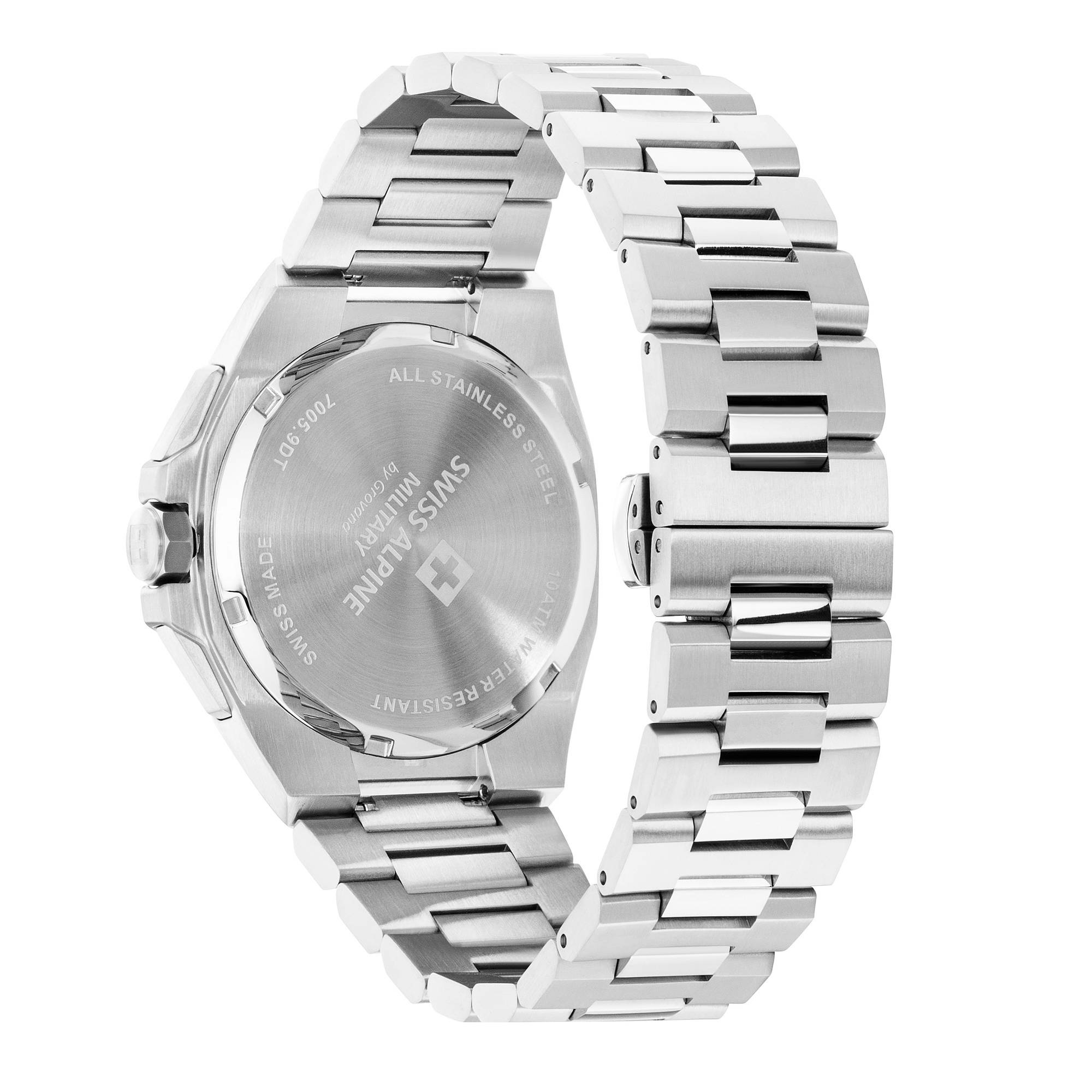 Swiss Alpine Military Herren Armbanduhr 42 mm Avenger silber 7005.9134 – Bild 3