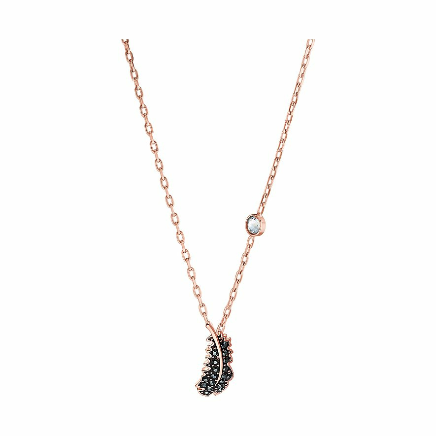 Swarovski Damen Halskette Naughty Feder Schwarz 5495292 – Bild 2