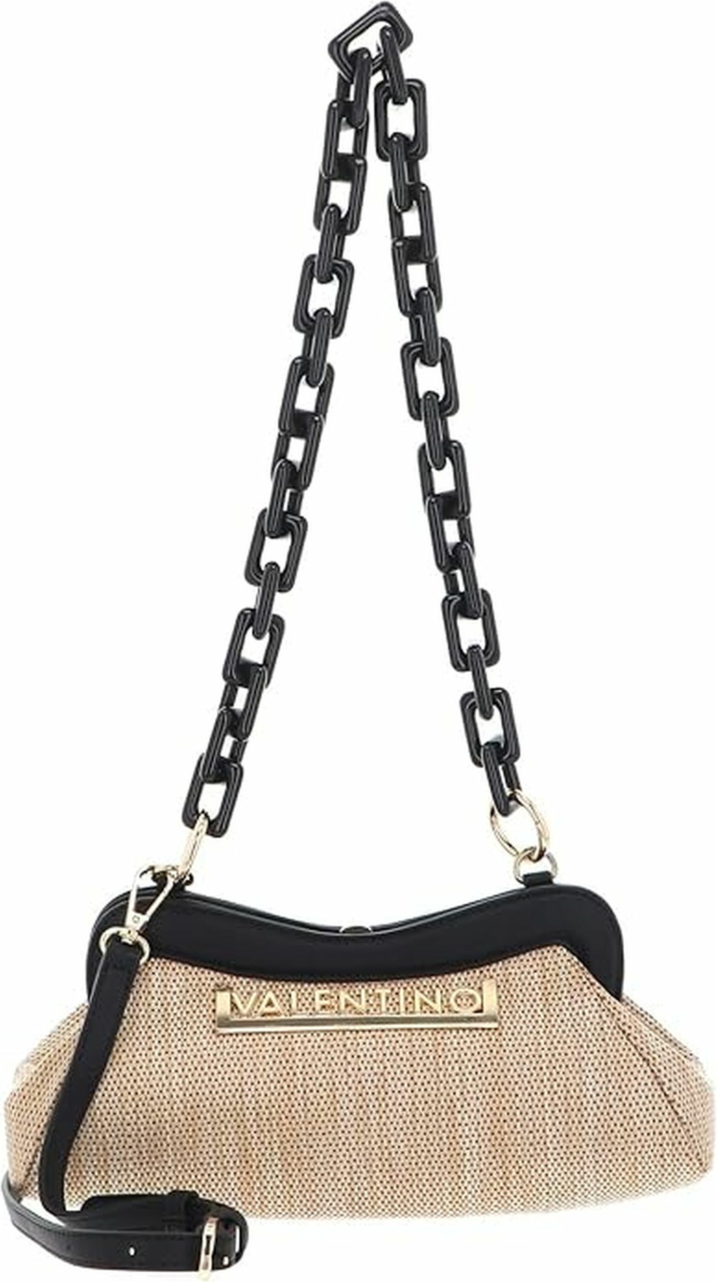 Valentino Bags Damen Handtasche Copacabana Natural/Nero VBS7UG03SG41 Valentino Bags Damen Handtasche Copacabana Natural/Nero VBS7UG03SG41
