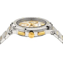 Versace Uhr Herren Greca Logo Silber/Gold VEZ900321 Versace Uhr Herren Greca Logo Silber/Gold VEZ900321