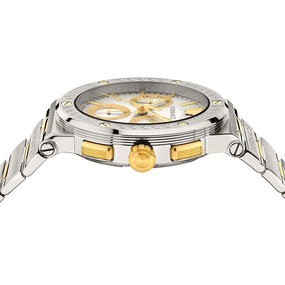 Versace Uhr Herren Greca Logo Silber/Gold VEZ900321 Versace Uhr Herren Greca Logo Silber/Gold VEZ900321