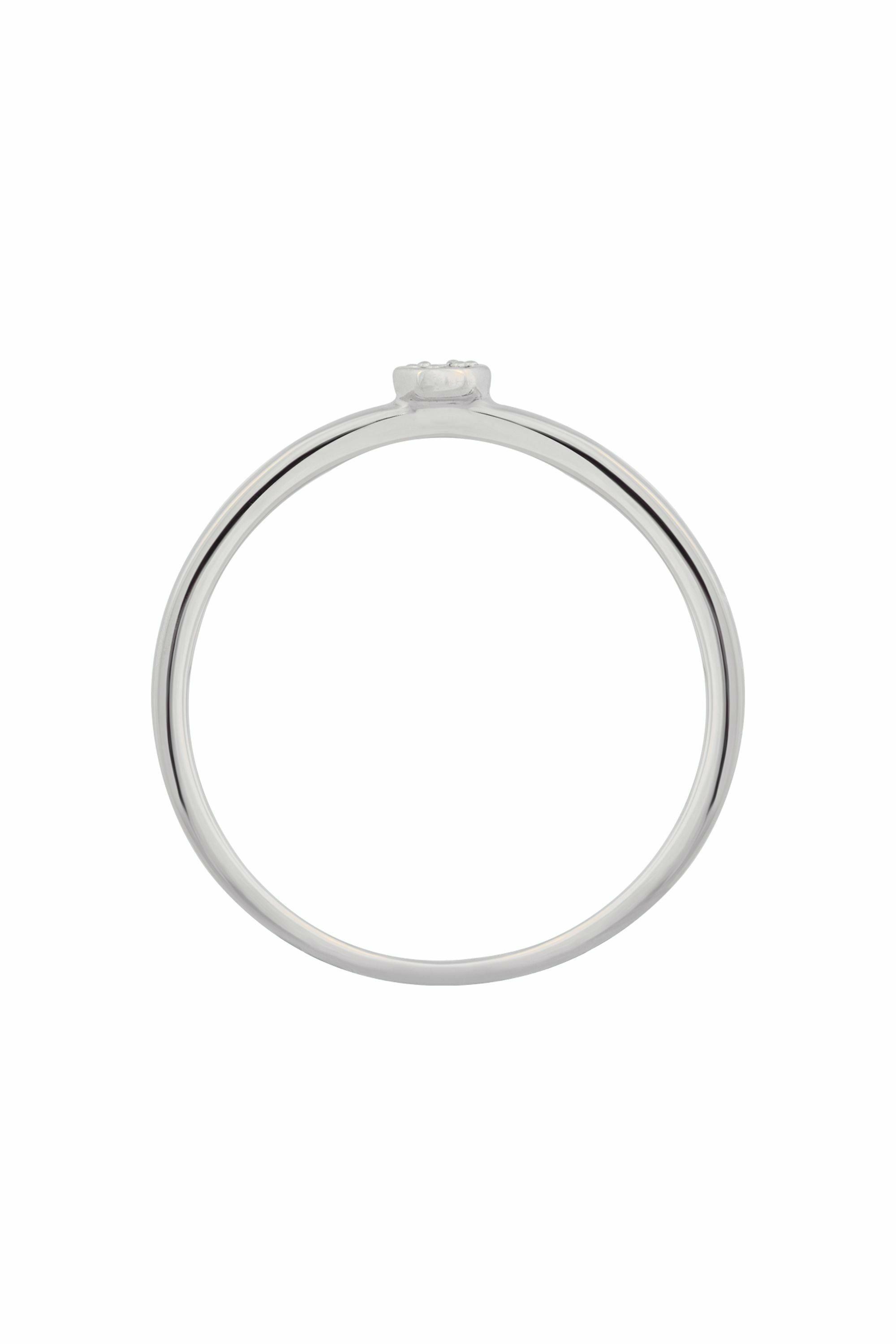 Ring 925/- Sterling Silber rhodiniert Hexagon mit Zirkonia Stacking 411847362806... – Bild 3