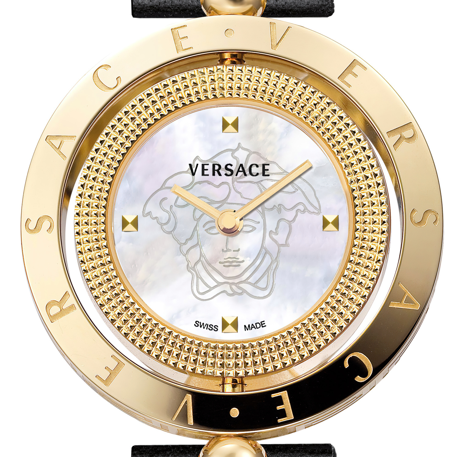 Versace Damen-Armbanduhr Eon Perlmutt Schwarz VE7901924 – Bild 2
