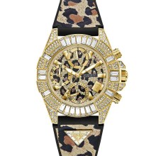 GUESS Damen Armbanduhr 40th Anniversary Special Edition Leopard Gold-Ton GW0814L... GUESS Damen Armbanduhr 40th Anniversary Special Edition Leopard Gold-Ton GW0814L...