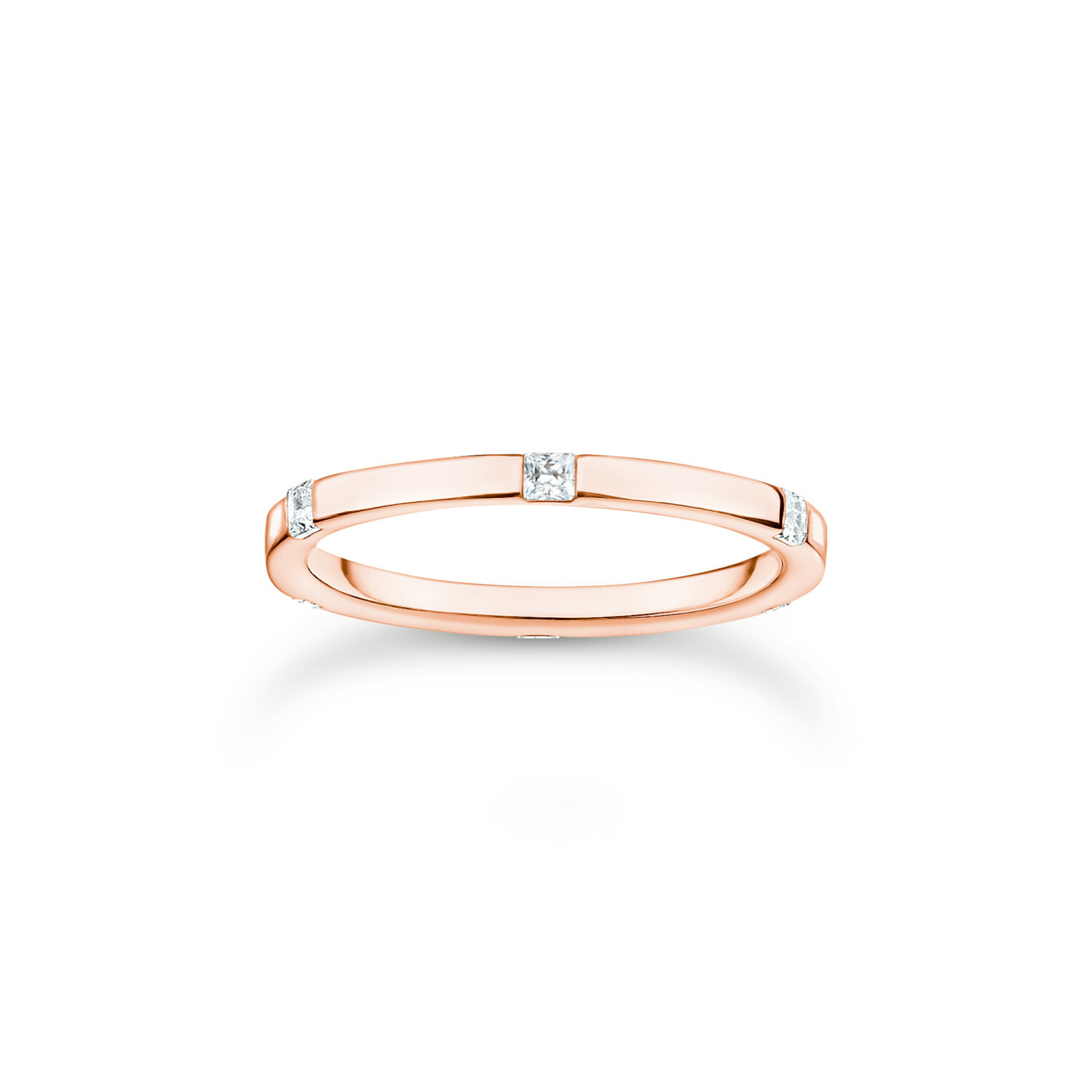 Thomas Sabo Damen Ring mit Zirkonia Größe 54 Rosegold TR2396-416-14-54 Thomas Sabo Damen Ring mit Zirkonia Größe 54 Rosegold TR2396-416-14-54