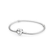 Pandora Moments Damen Armband mit Herz-Verschluss Silber 590719- Pandora Moments Damen Armband mit Herz-Verschluss Silber 590719-