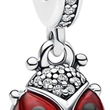 Pandora Moments Damen Charm Anhänger roter Marienkäfer Silber 792571C01 Pandora Moments Damen Charm Anhänger roter Marienkäfer Silber 792571C01