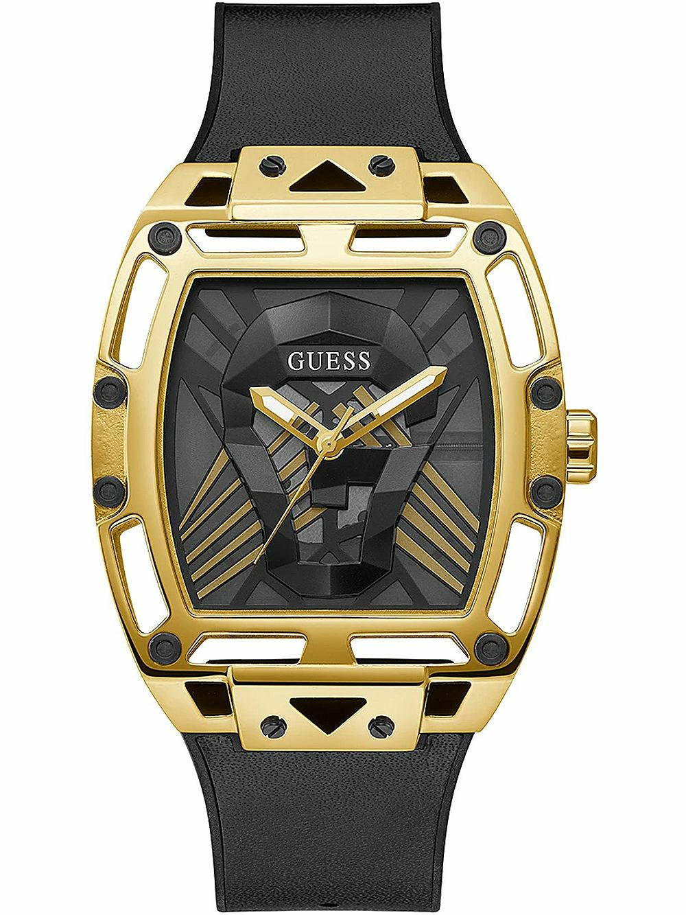 Guess Herren Armbanduhr Legend gold/schwarz GW0500G1 44mm – Bild 3