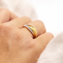 Fascination by Ellen K. 585 Gold zweifarbig mit 24x Zirkonia weiß Ring 416791126... Fascination by Ellen K. 585 Gold zweifarbig mit 24x Zirkonia weiß Ring 416791126...