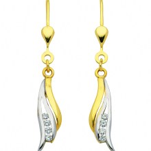 Damen 333 Gold Ohrringe  Ohrhänger mit Zirkonia Damen 333 Gold Ohrringe  Ohrhänger mit Zirkonia