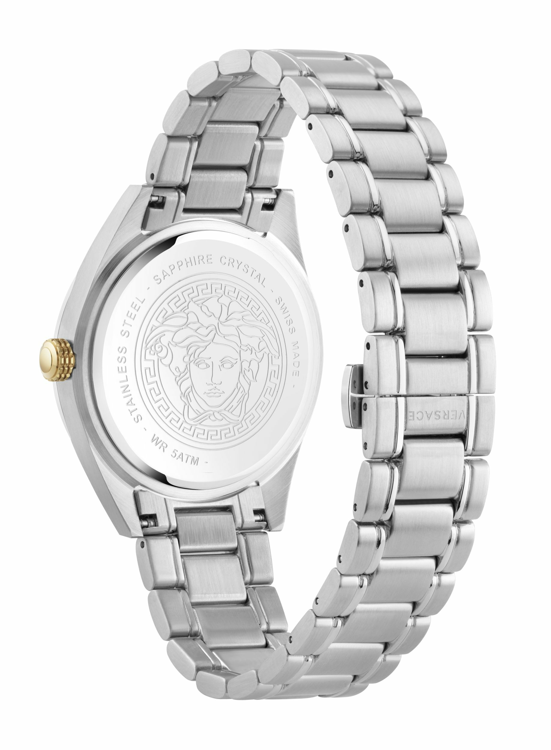 Versace Herrenuhr V-Code Hellblau Edelstahl 42 mm VE6A00825 – Bild 2