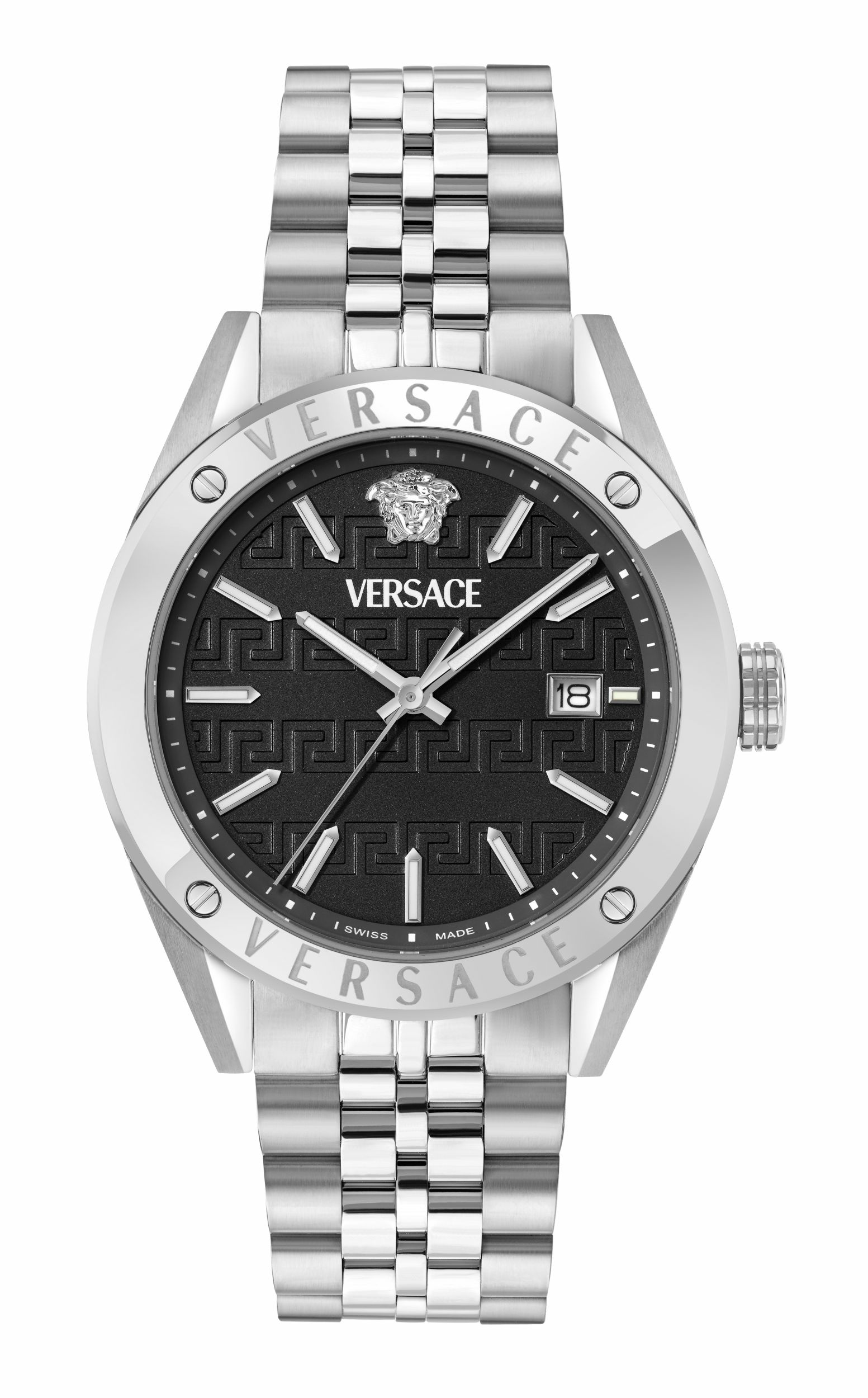 Versace Uhr Herren Athletics Gents 41 mm Schwarz, Silber VEKHA0425 Versace Uhr Herren Athletics Gents 41 mm Schwarz, Silber VEKHA0425