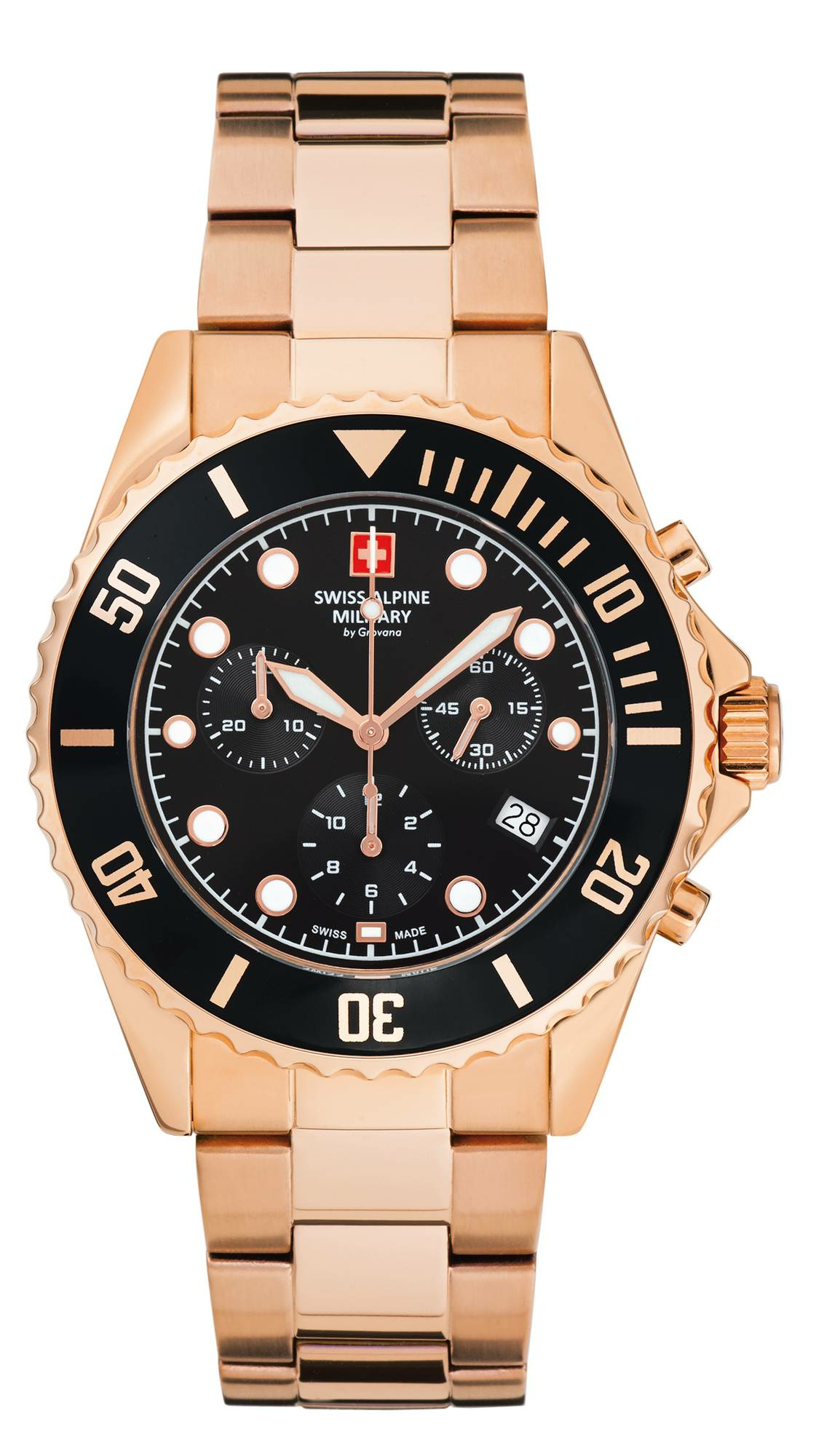 Swiss Alpine Military Herren Armbanduhr 7053.9167 Chronograph & Datumsfenster ... – Bild 3