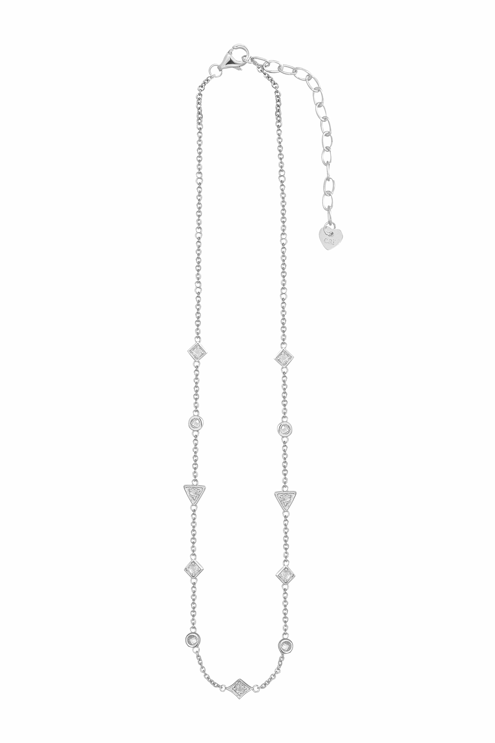 Halskette Choker 925 Silber rhodiniert mit Zirkonia 41185213415518 Halskette Choker 925 Silber rhodiniert mit Zirkonia 41185213415518