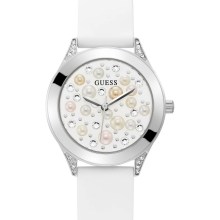 Guess Damen Armbanduhr Pearl 36 mm Perlen und Strasssteine auf dem Zifferblatt A... Guess Damen Armbanduhr Pearl 36 mm Perlen und Strasssteine auf dem Zifferblatt A...