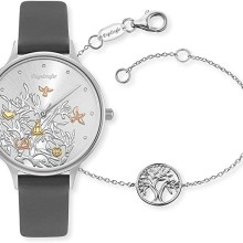 Engelsrufer Damen Uhr Set Lebensbaum Leder grau ERWO-TREE-03 Engelsrufer Damen Uhr Set Lebensbaum Leder grau ERWO-TREE-03