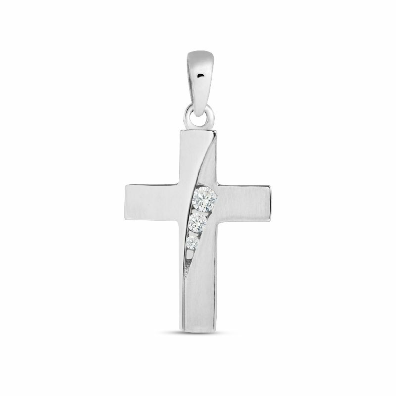 Unisex Kreuzanhänger mit Zirkonia Silber 5.1449.R Unisex Kreuzanhänger mit Zirkonia Silber 5.1449.R