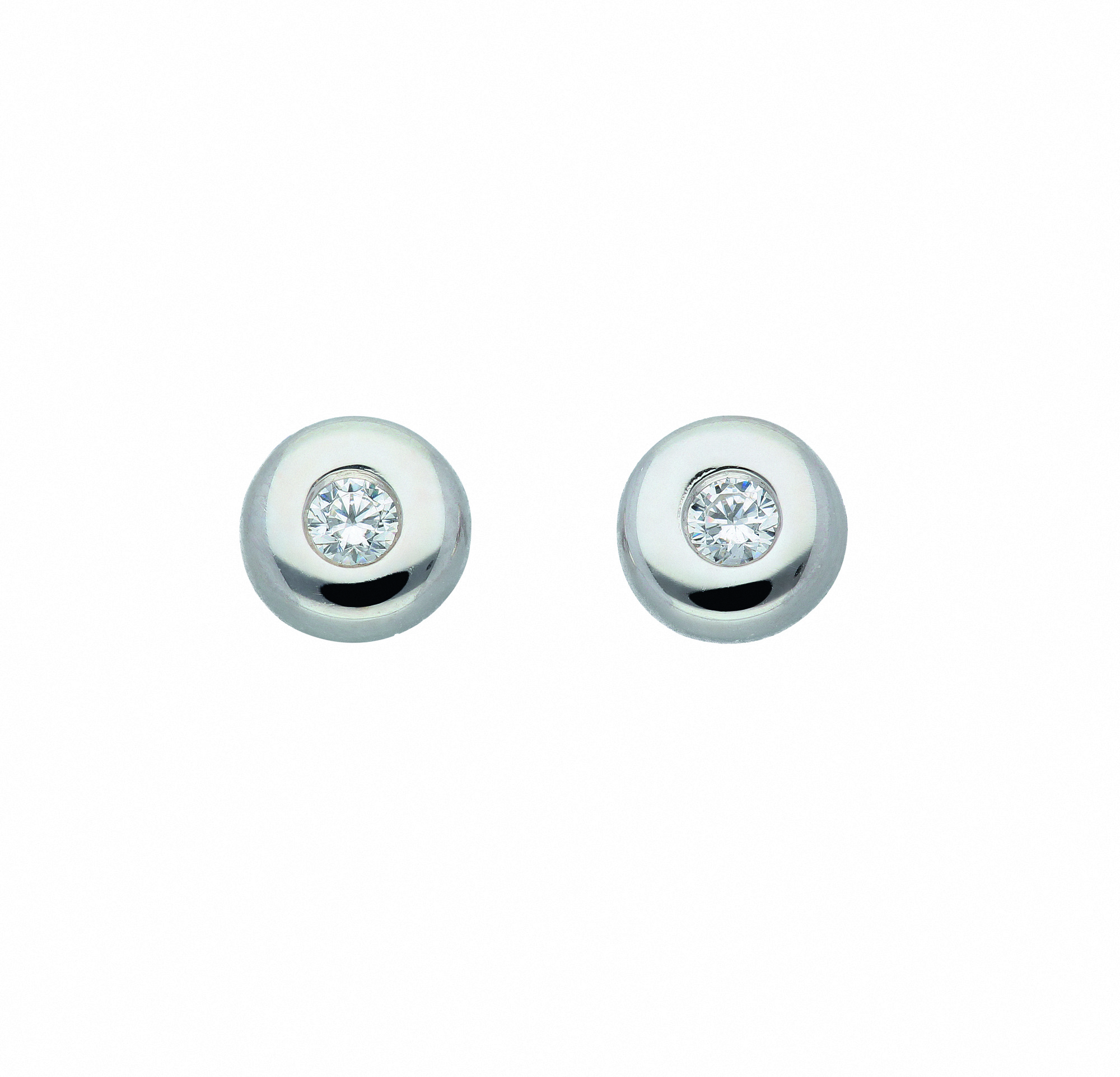 Damen 925 Silber Ohrringe  Ohrstecker mit Zirkonia Ø 4,4 mm Damen 925 Silber Ohrringe  Ohrstecker mit Zirkonia Ø 4,4 mm