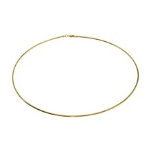 Halsreif Omega 1,5mm - 45cm - 750 Gelbgold mit Schraubverschluss Halsreif Omega 1,5mm - 45cm - 750 Gelbgold mit Schraubverschluss
