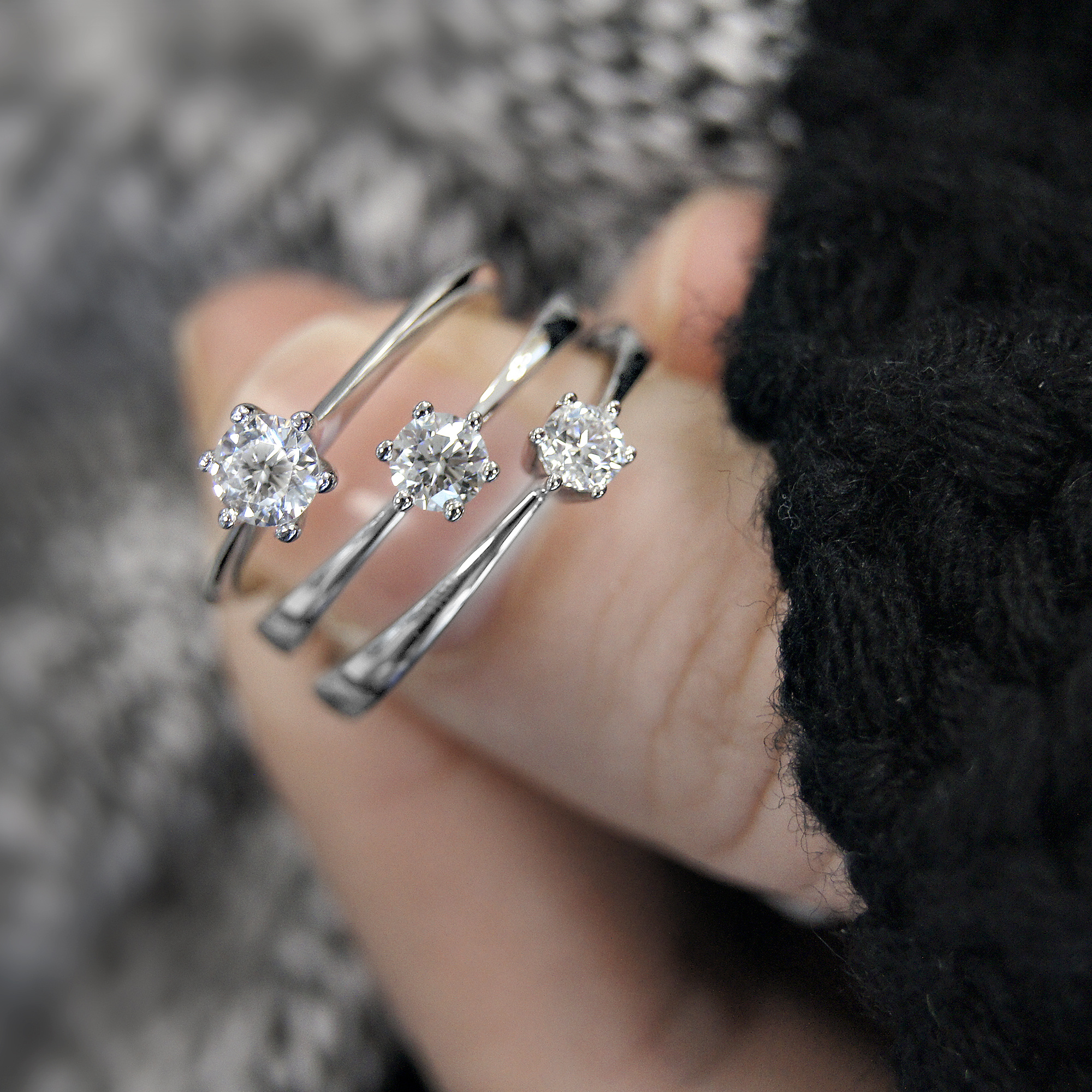 0.1 ct  Diamant Brillant Ring aus 585 Gelbgold – Bild 3