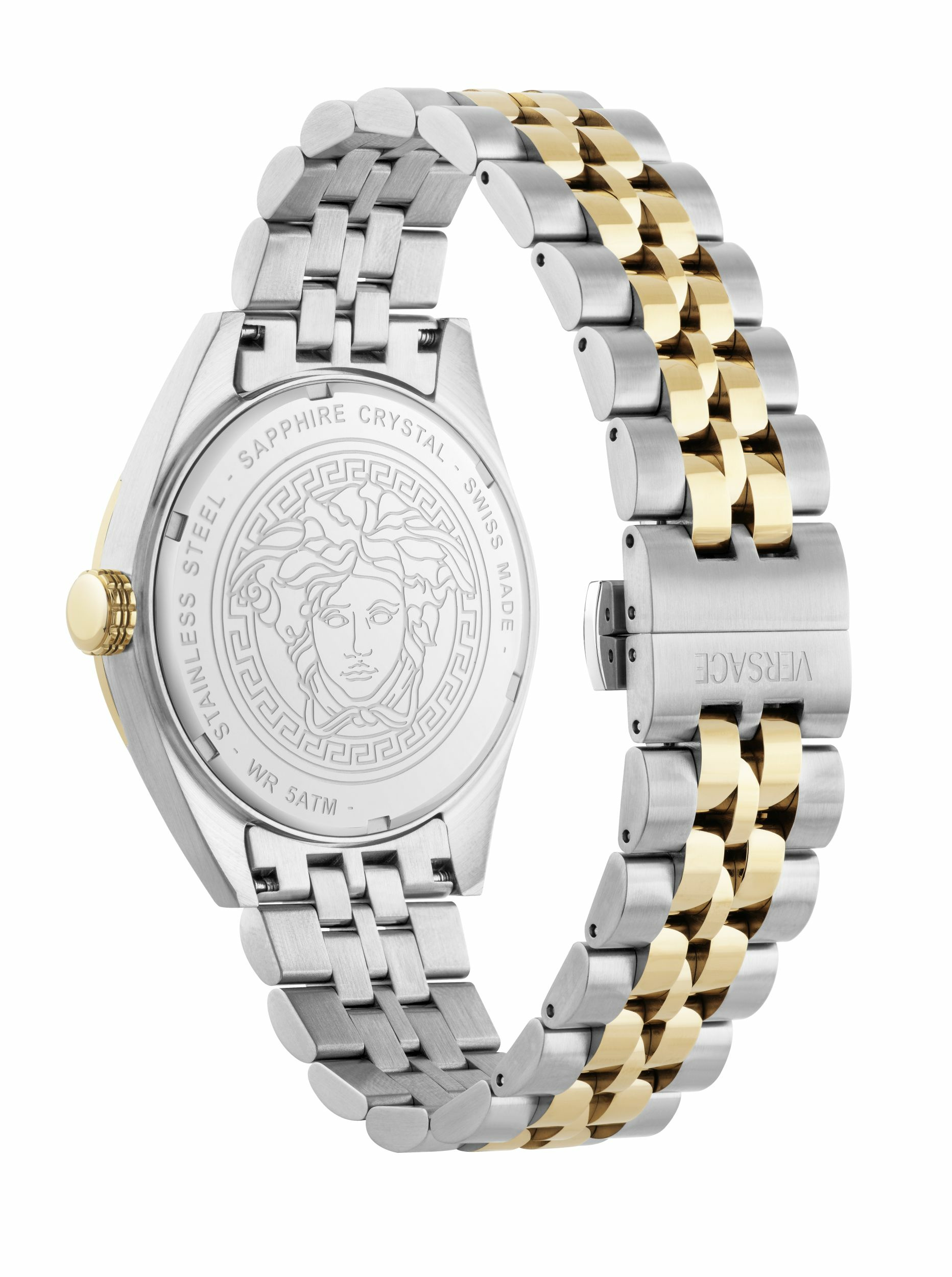 Versace Herren Armbanduhr Athletics Gents Silber, Gold, Grün 41 mm VEKHA0525 – Bild 2
