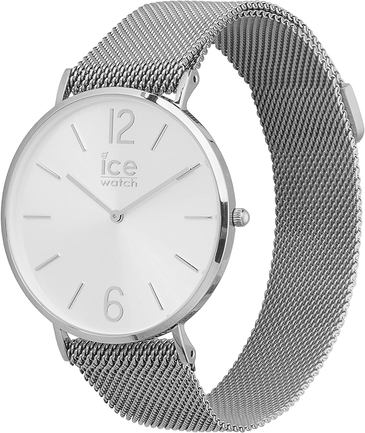 Ice-Watch Unisex Uhr Armbanduhr Ice City Milanaise Silver Shiny Medium 012700 – Bild 2
