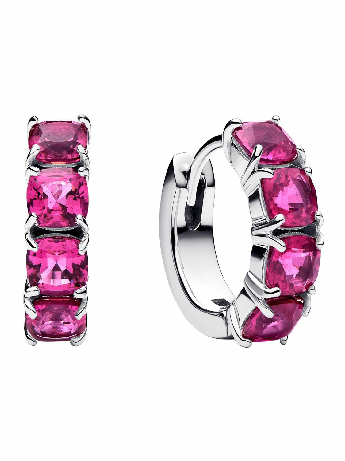 Pandora Damen-Creolen Ohrringe Pink Silber Pandora Damen-Creolen Ohrringe Pink Silber