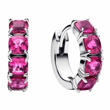 Pandora Damen-Creolen Ohrringe Pink Silber Pandora Damen-Creolen Ohrringe Pink Silber