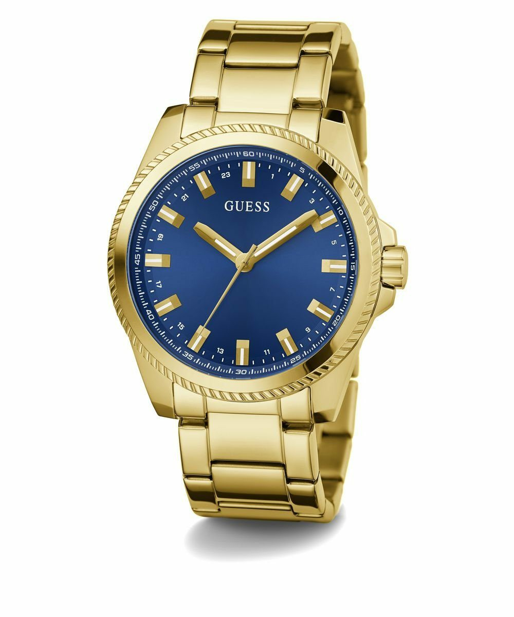 Guess Herren Armbanduhr CHAMP gold, blau 44 mm GW0718G2 Guess Herren Armbanduhr CHAMP gold, blau 44 mm GW0718G2