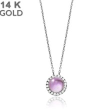 Collier 14ct.Weißgold Diamanten/Amethyst Collier 14ct.Weißgold Diamanten/Amethyst
