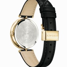 Versace Damenuhr Palazzo Empire Schwarz Leder Gold 68 Diamonds 34mm VECQ00818 Versace Damenuhr Palazzo Empire Schwarz Leder Gold 68 Diamonds 34mm VECQ00818