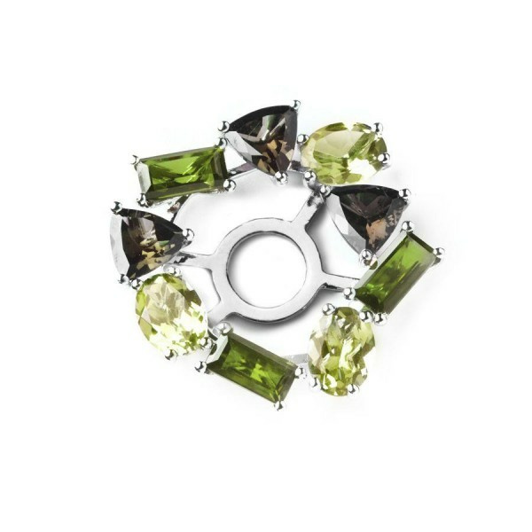 Charlotte Damen Scheibe grün Color Rocks Silber 00147990 Charlotte Damen Scheibe grün Color Rocks Silber 00147990