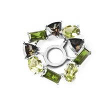 Charlotte Damen Scheibe grün Color Rocks Silber 00147990 Charlotte Damen Scheibe grün Color Rocks Silber 00147990