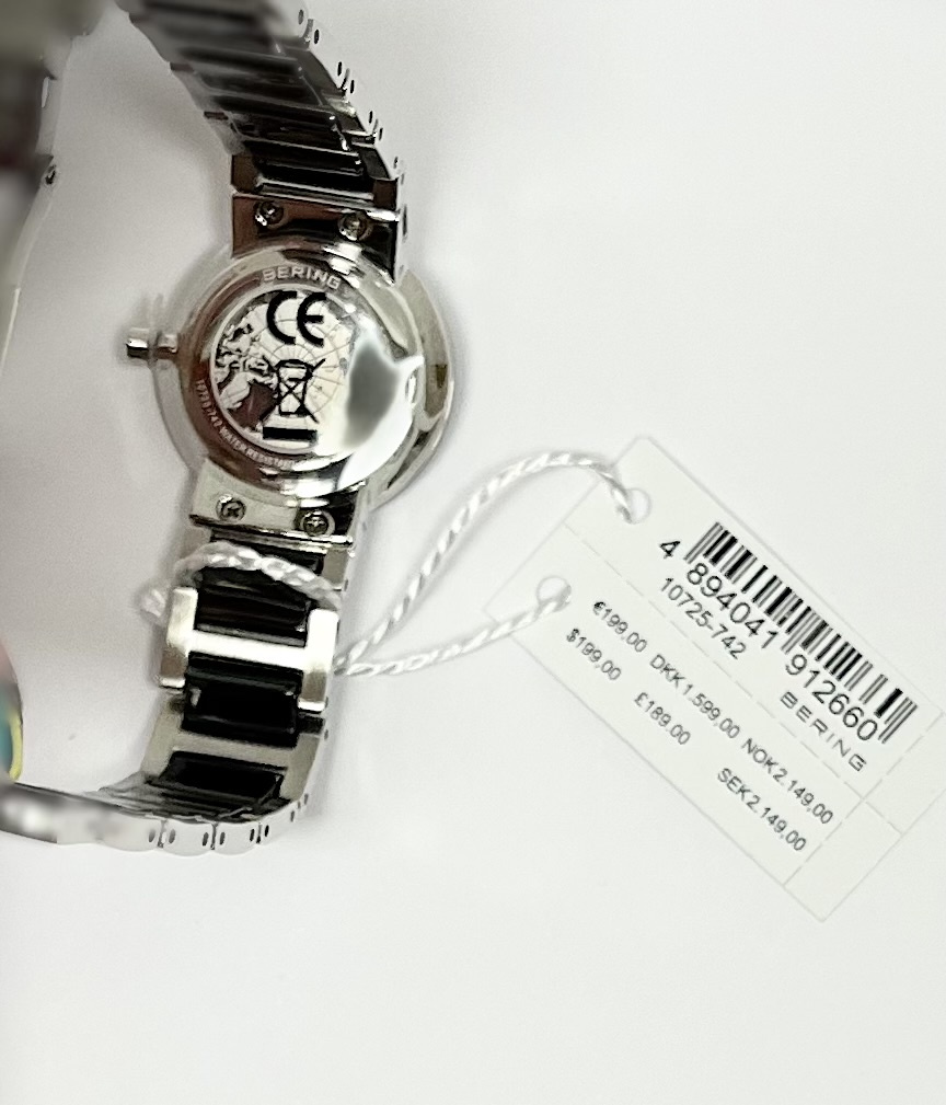 Bering Damen Armbanduhr Ceramic 25 mm Armband Edelstahl silber 10725-742 – Bild 2