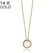 Collier 14ct.Gelbgold Diamanten/Perlmutt Collier 14ct.Gelbgold Diamanten/Perlmutt