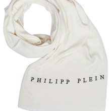 Philipp Plein Schal Halstuch Stola mit gesticktem Logo Philipp Plein Schal Halstuch Stola mit gesticktem Logo