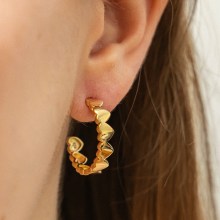 Creole 925 Sterling Silber vergoldet Herzen 41185089257566 Creole 925 Sterling Silber vergoldet Herzen 41185089257566