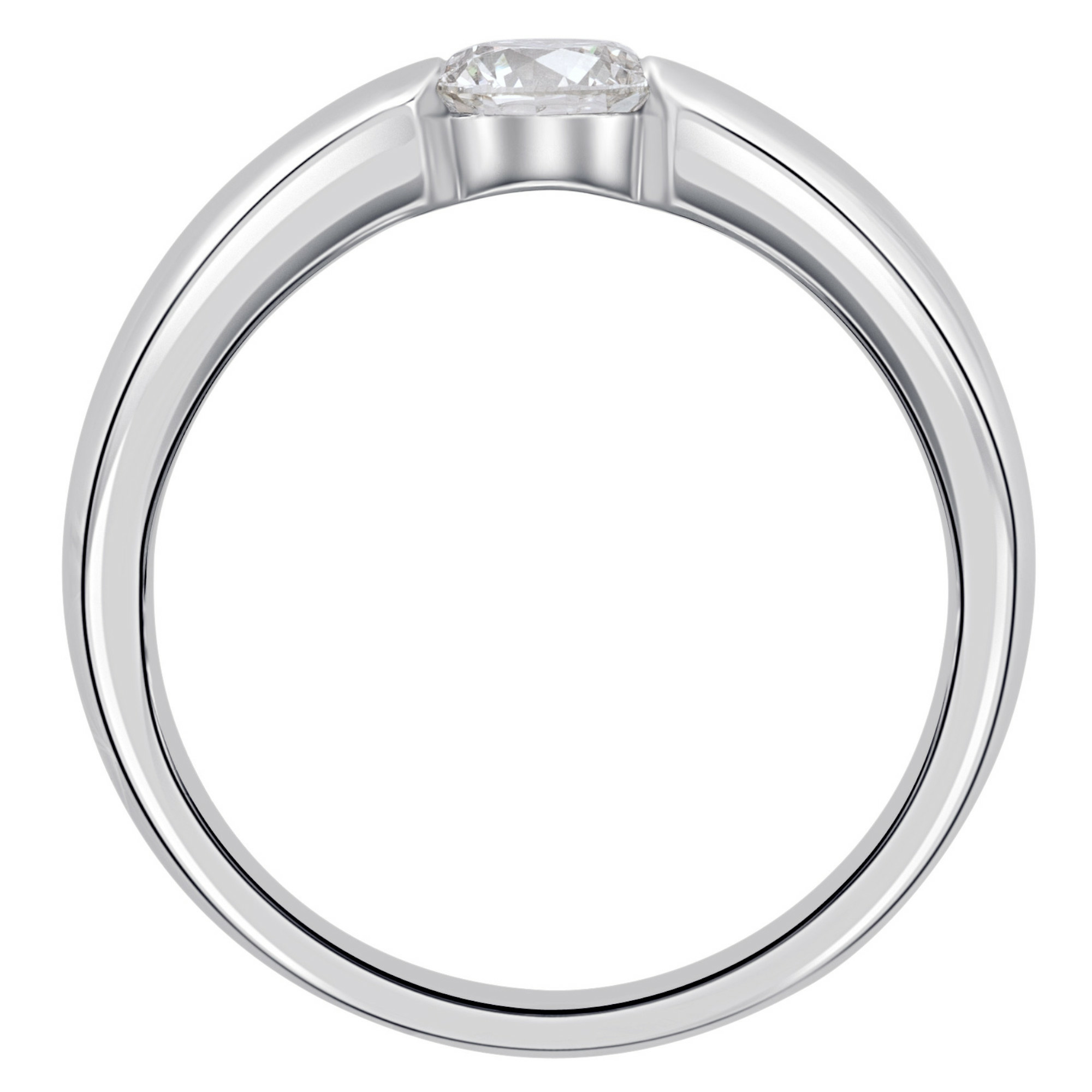 0.08 ct  Diamant Brillant Spannfassung Ring aus 950 Platin – Bild 2