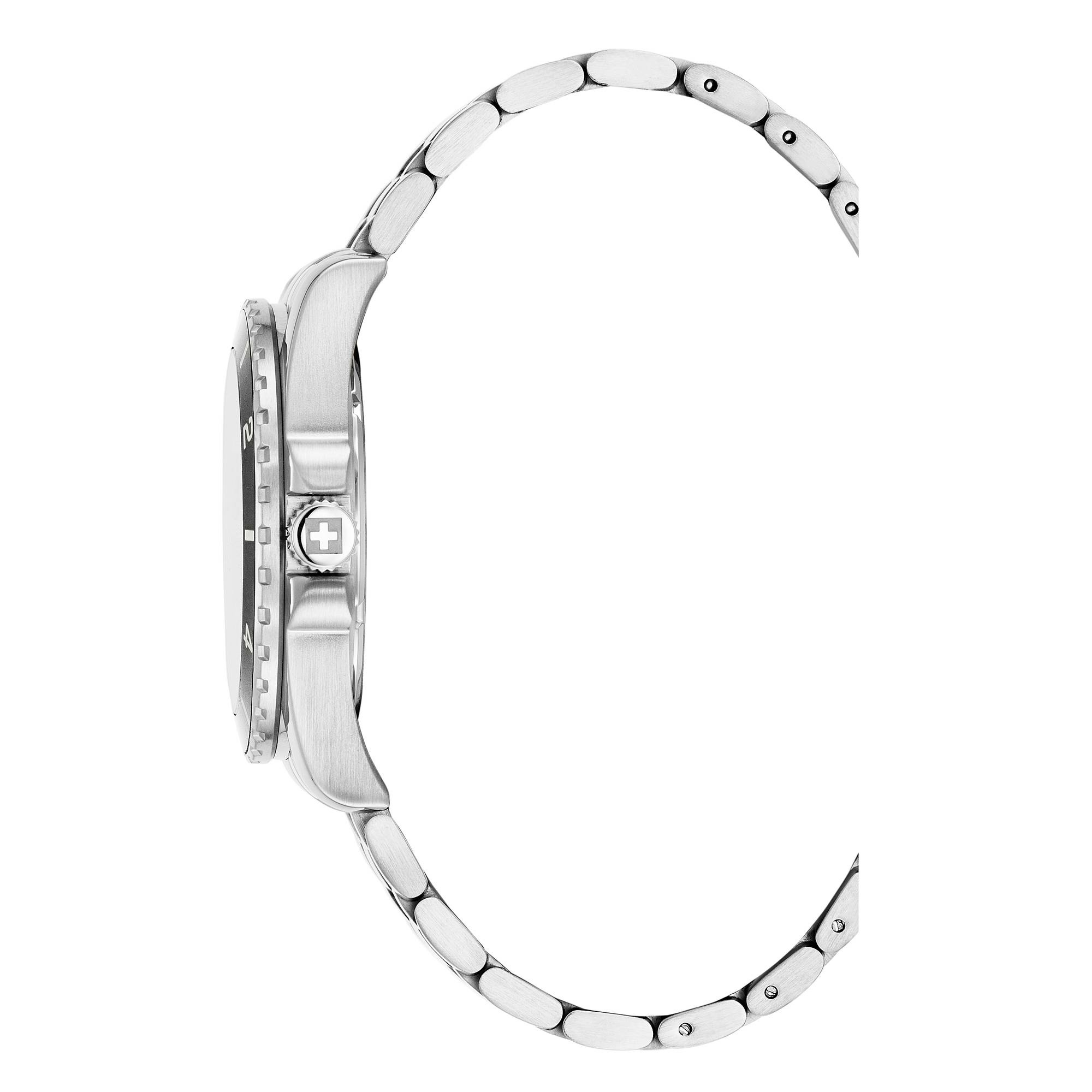 Swiss Alpine Military Herrenuhr Edelstahlarmband, Blaues Zifferblatt, Wasserdic... Swiss Alpine Military Herrenuhr Edelstahlarmband, Blaues Zifferblatt, Wasserdic...