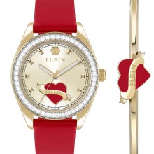Philipp Plein Damenuhr Plein Valentine PW2BA0825 (Gold / Rot / Champagner) Philipp Plein Damenuhr Plein Valentine PW2BA0825 (Gold / Rot / Champagner)