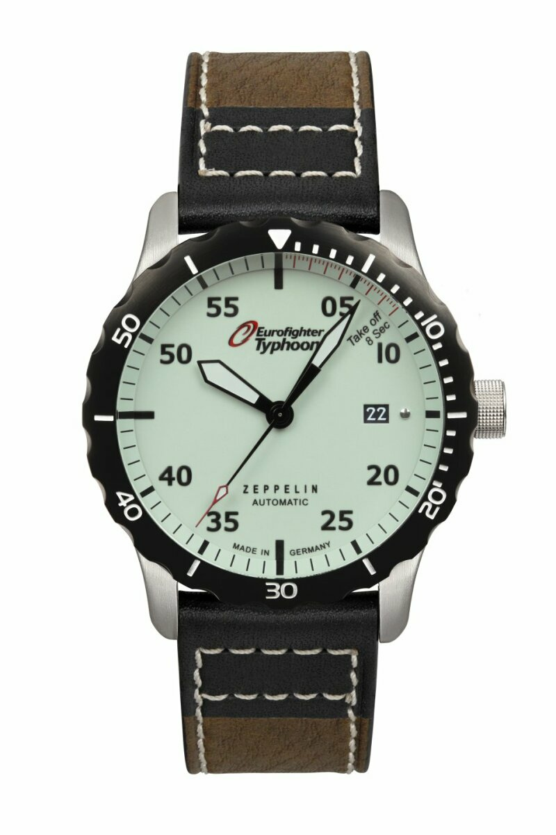 Zeppelin Herrenuhr Eurofighter mit Lederband 72685 Zeppelin Herrenuhr Eurofighter mit Lederband 72685