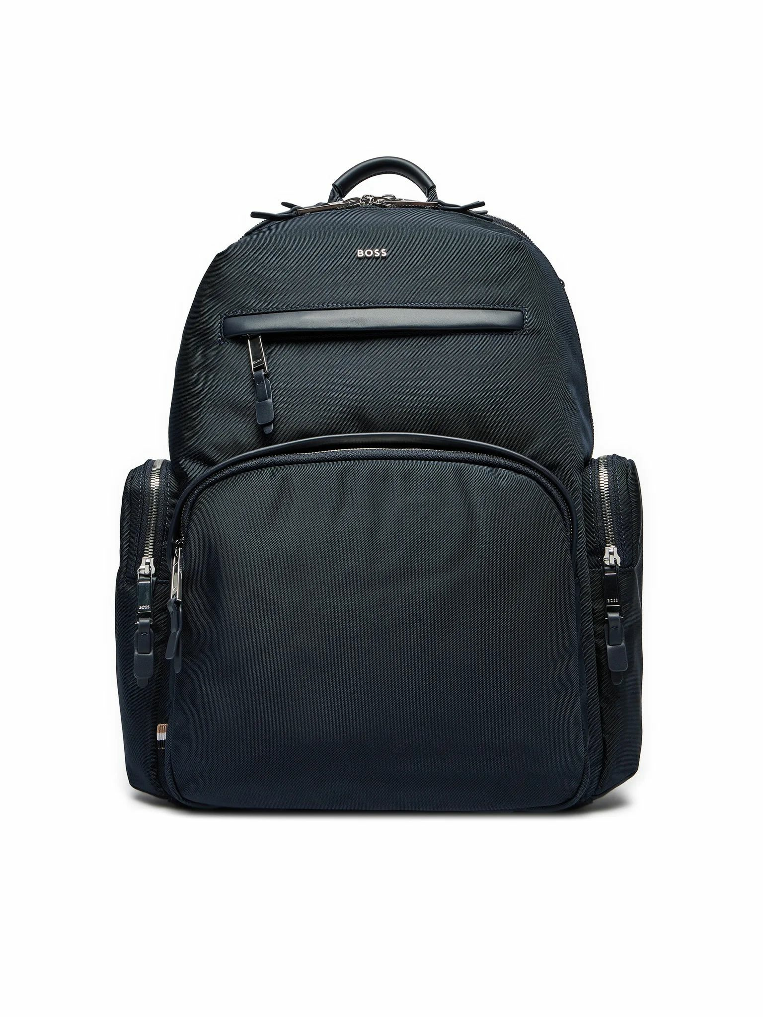 HUGO BOSS Herren Rucksack mit Logo und Zwei-Wege Reissverschluss Dunkelblau 5050... – Bild 3