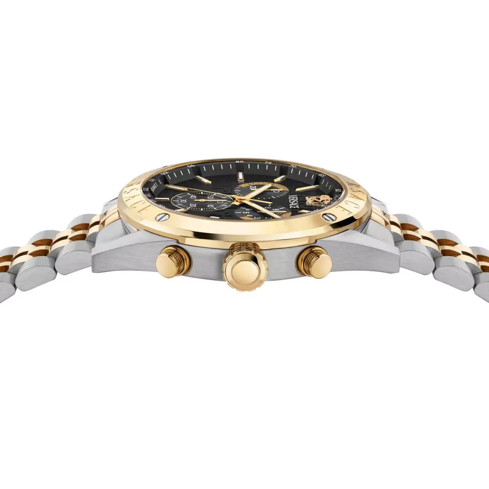 Versace Uhr Herren Chronograph Athletics Chrono Silber/Gold/Schwarz VEKJA0525 Versace Uhr Herren Chronograph Athletics Chrono Silber/Gold/Schwarz VEKJA0525