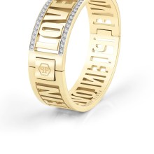 Philipp Plein Damen Armband Armreif Edelstahl IP Gold Lettering Philipp Plein Damen Armband Armreif Edelstahl IP Gold Lettering