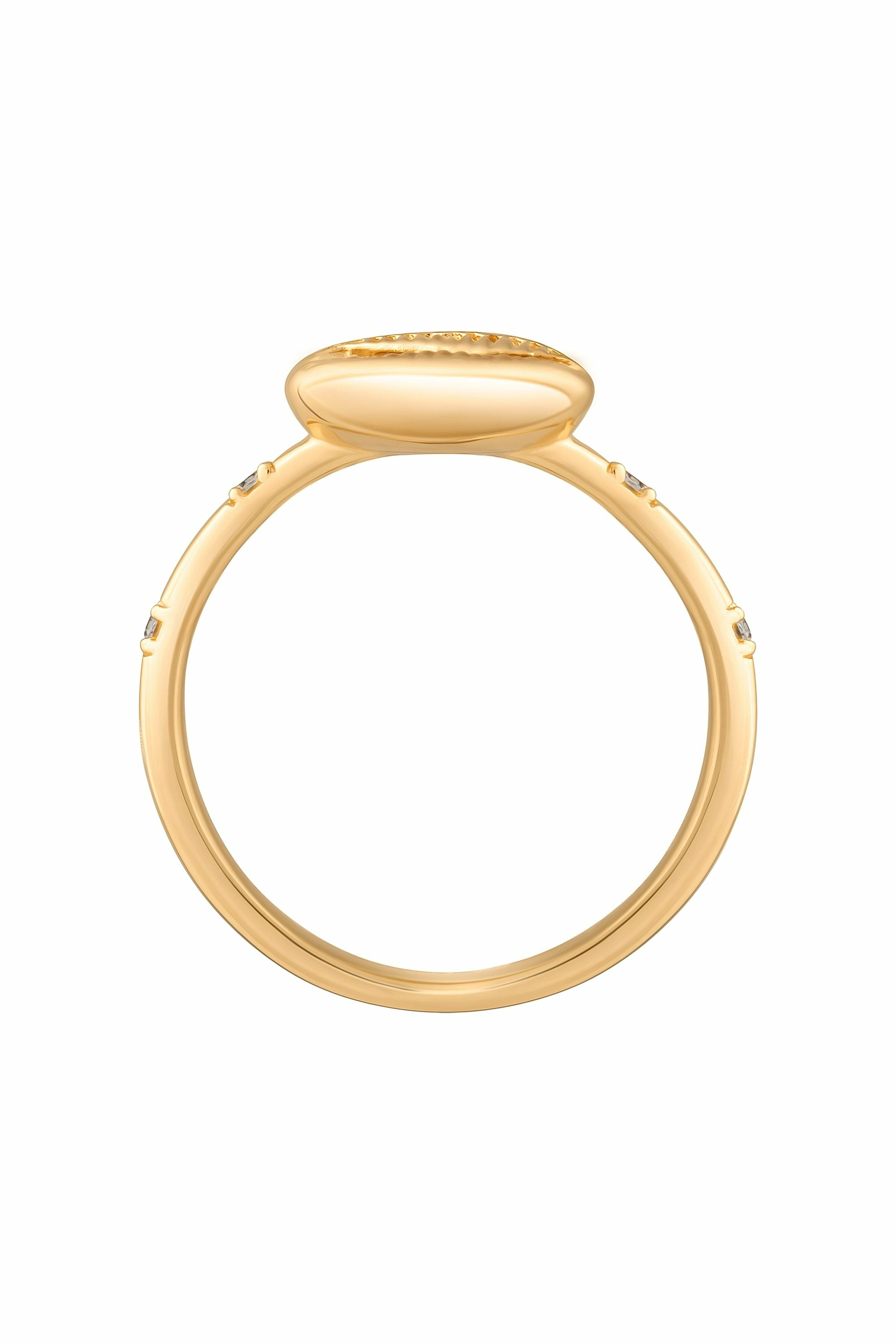 Ring 925 Sterling Silber vergoldet Zirkonia Kauri Muschel 41185120976990 – Bild 3