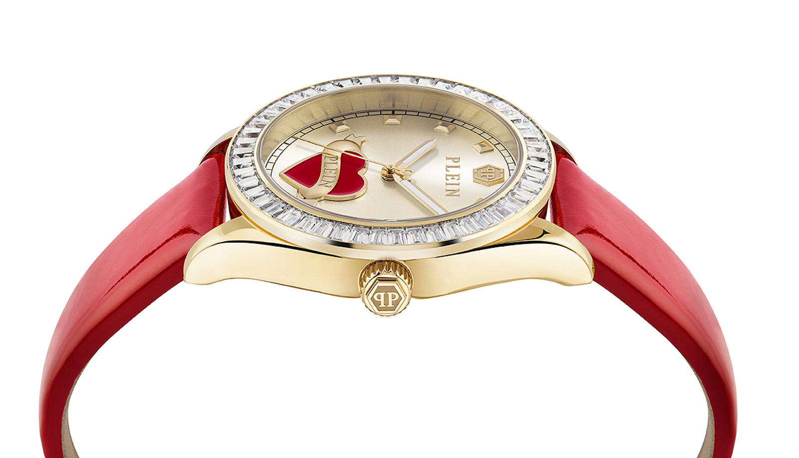 Philipp Plein Damenuhr Plein Valentine PW2BA0825 (Gold / Rot / Champagner) – Bild 2