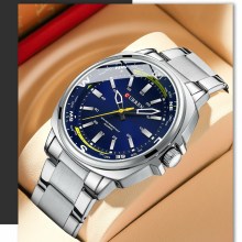 CURREN Men%27s Ice Blue Quartz Sports Watch Stainless Steel Casual Wristwatch Wate... CURREN Men%27s Ice Blue Quartz Sports Watch Stainless Steel Casual Wristwatch Wate...