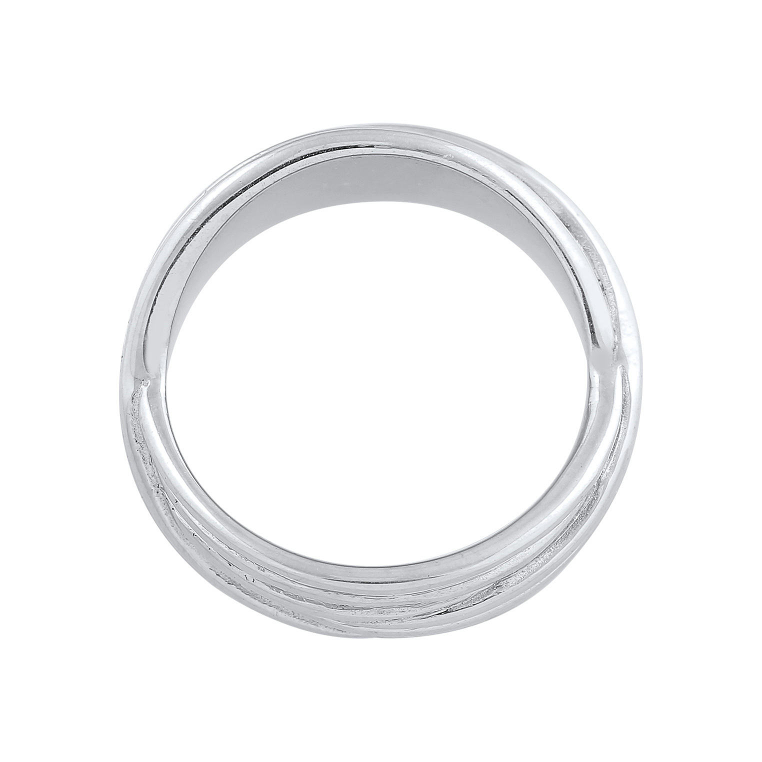 Ring Wickelring Gerillt Modern 925 Silber rhodiniert – Bild 2